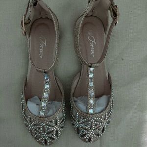 Champagne Flats with Rhinestones all over